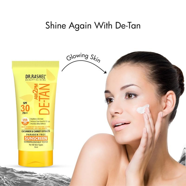 DR RASHEL DE-TAN SUNSCREEN SPF30 CUCUMBER &CARROT EXTRACT 50 ML
