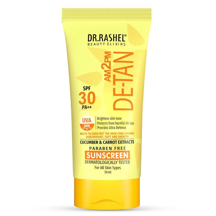 DR RASHEL DE-TAN SUNSCREEN SPF30 CUCUMBER &CARROT EXTRACT 50 ML