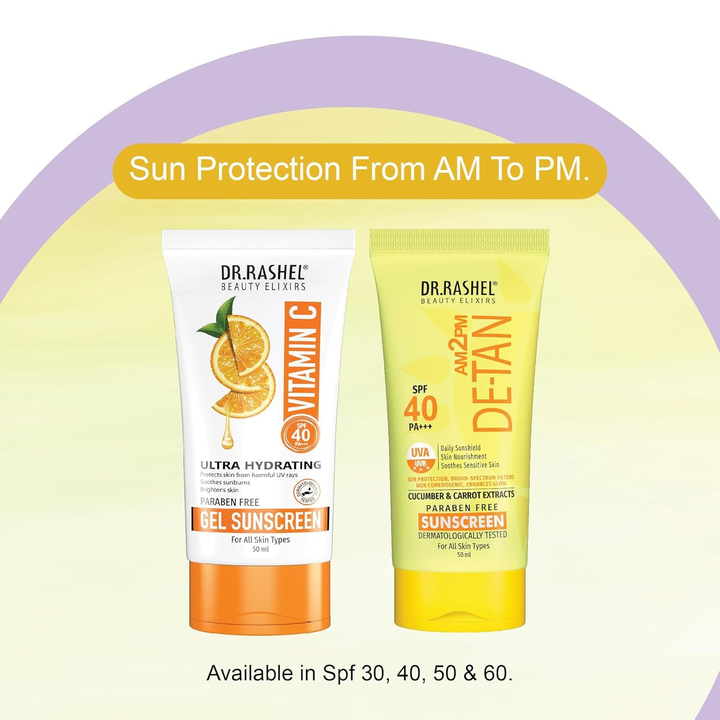 DR RASHEL DE-TAN SUNSCREEN SPF40 CUCUMBER &CARROT EXTRACT 50 ML