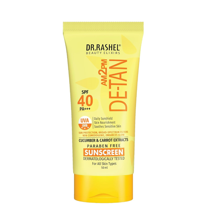 DR RASHEL DE-TAN SUNSCREEN SPF40 CUCUMBER &CARROT EXTRACT 50 ML
