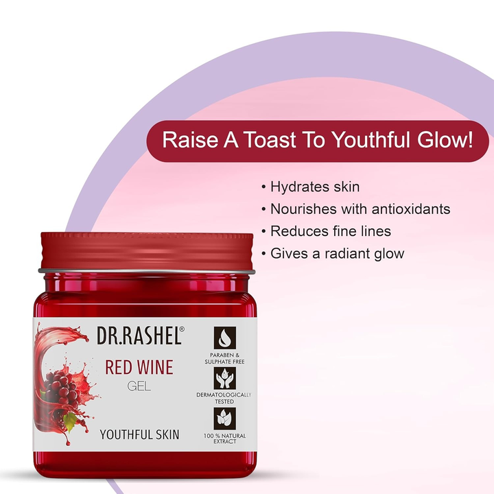 DR RASHEL FACE & BODY GEL RED WINE 380ML