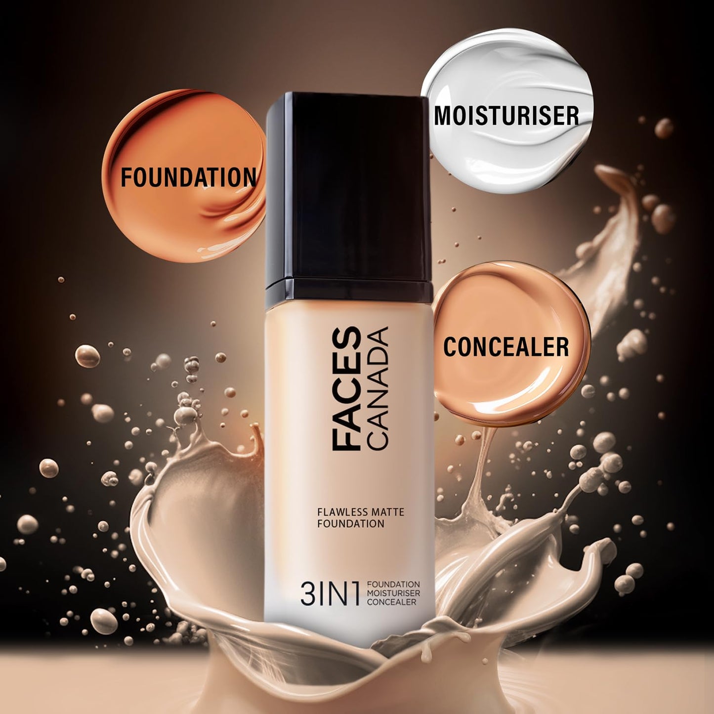 FACES CANADA 3IN1 FOUNDATION ABSOLUTE IVORY 30ML