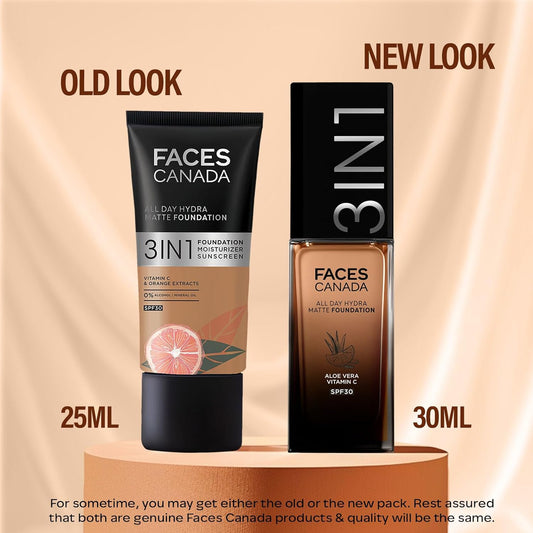 FACES CANADA ALL DAY HYDRA MATTE FOUNDATION 032 GOLDEN BEIGE