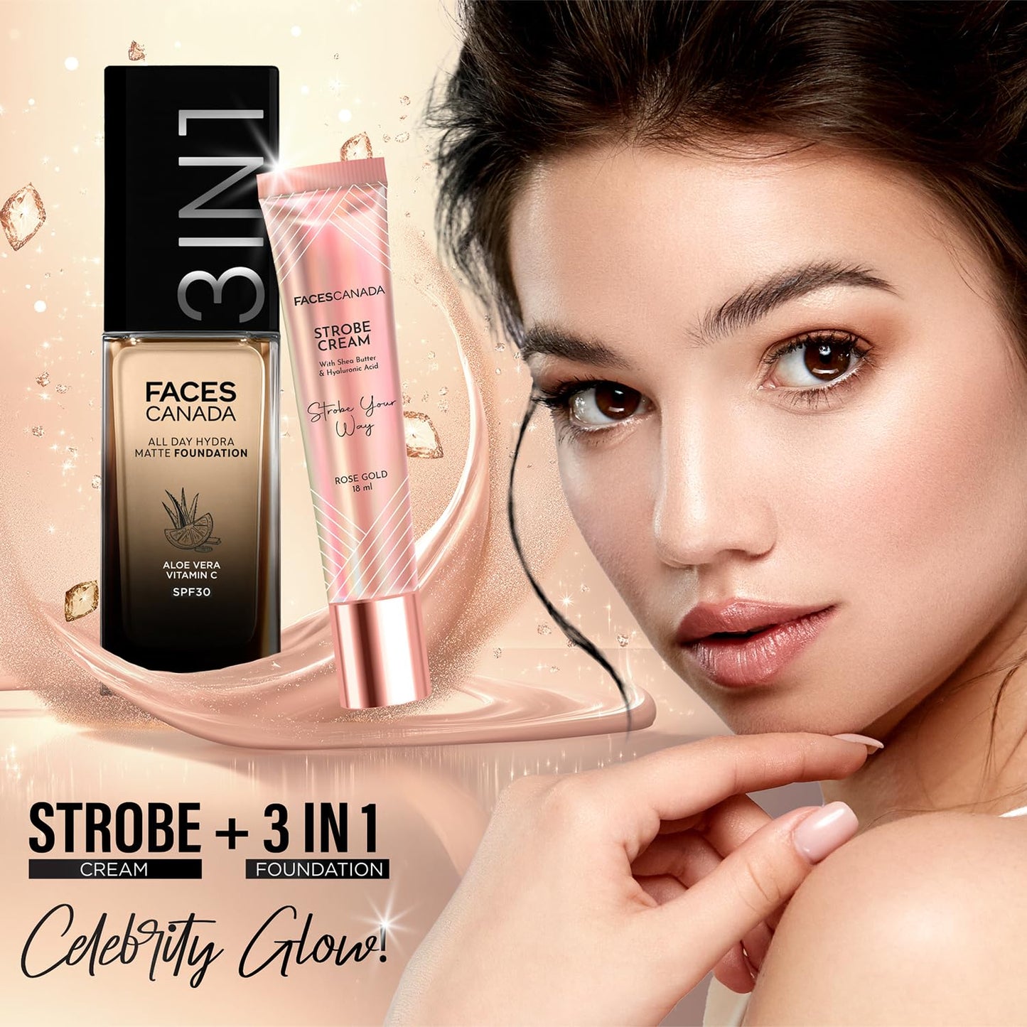 FACES CANADA ALL DAY HYDRA MATTE FOUNDATION 032 GOLDEN BEIGE