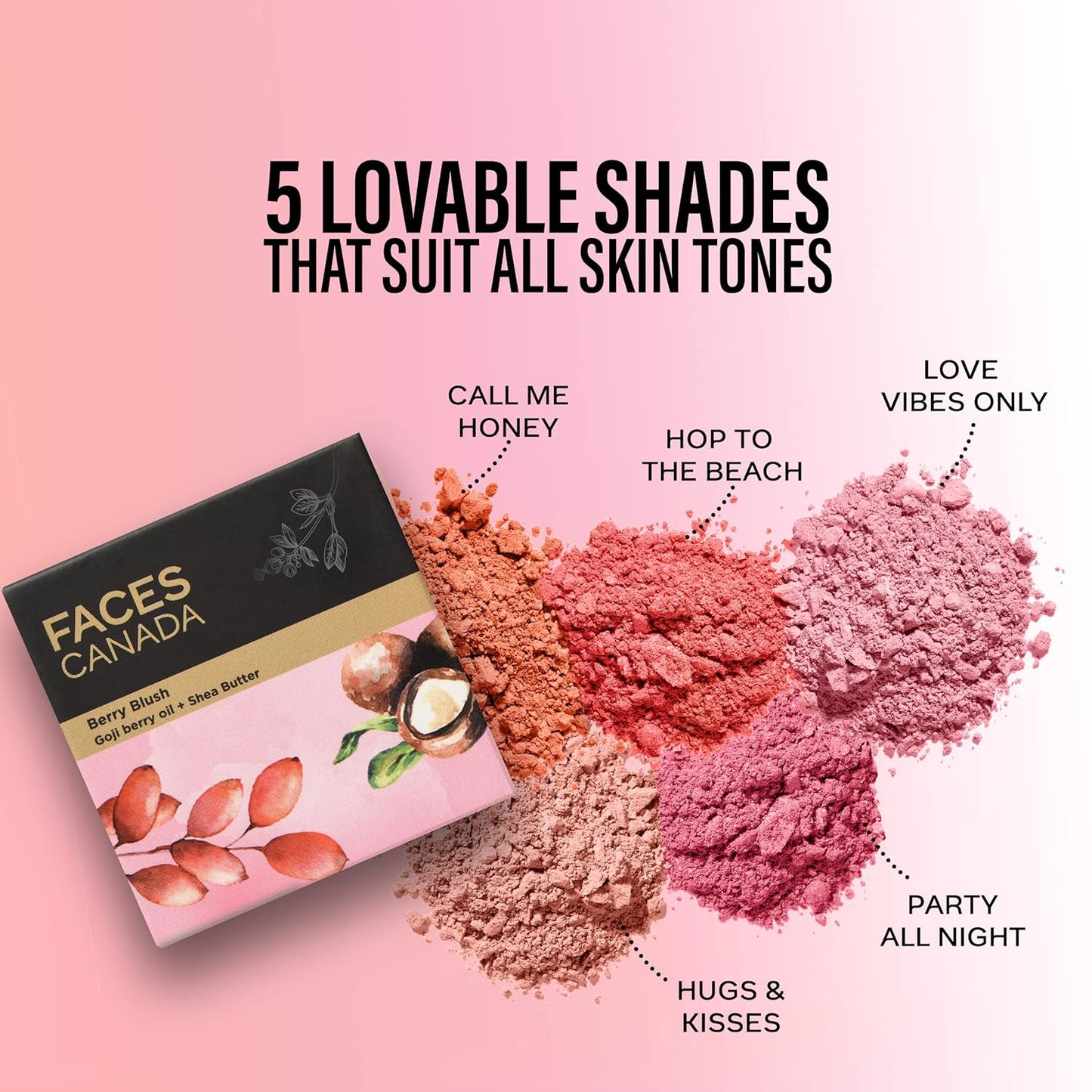 FACES CANADA BERRY BLUSH - LOVE VIBES ONLY 03