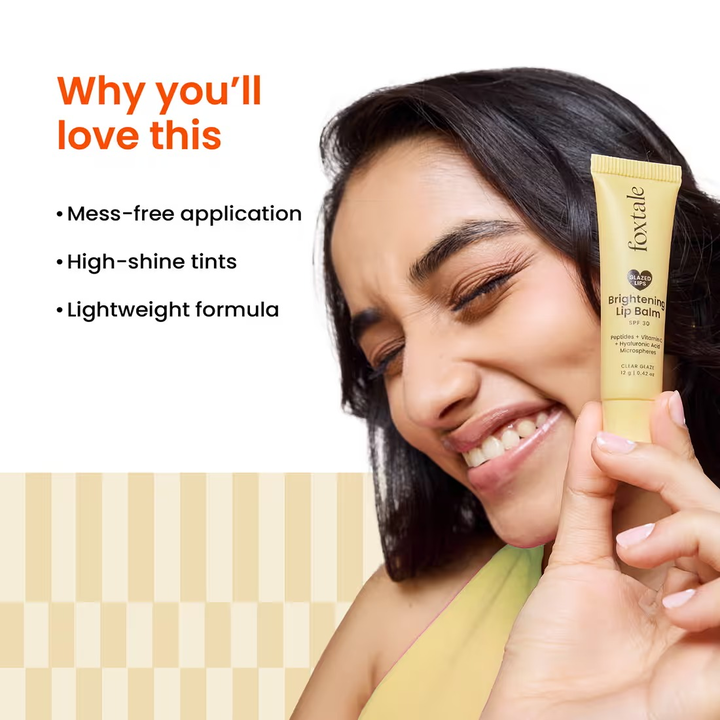 FOXTALE BRIGHTENING LIP BALM CLEAR GLAZE 12G