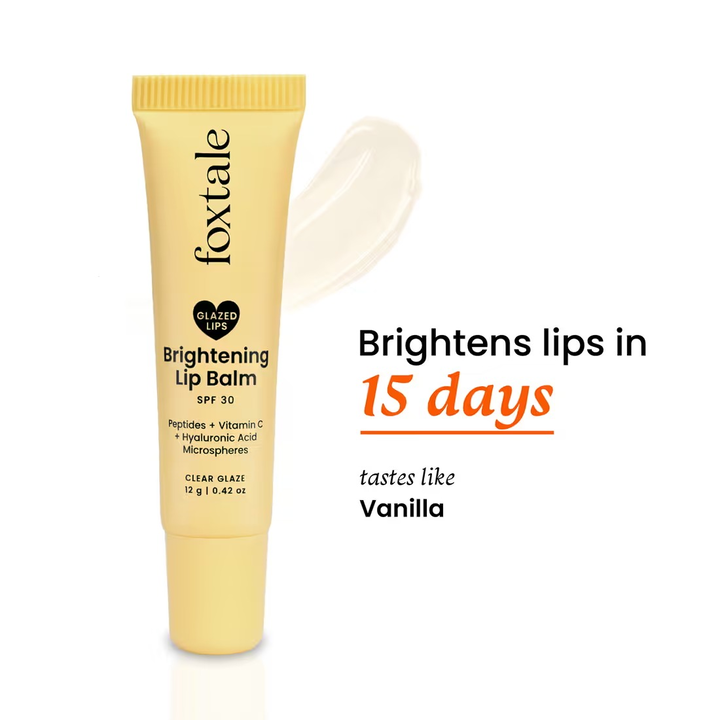 FOXTALE BRIGHTENING LIP BALM CLEAR GLAZE 12G