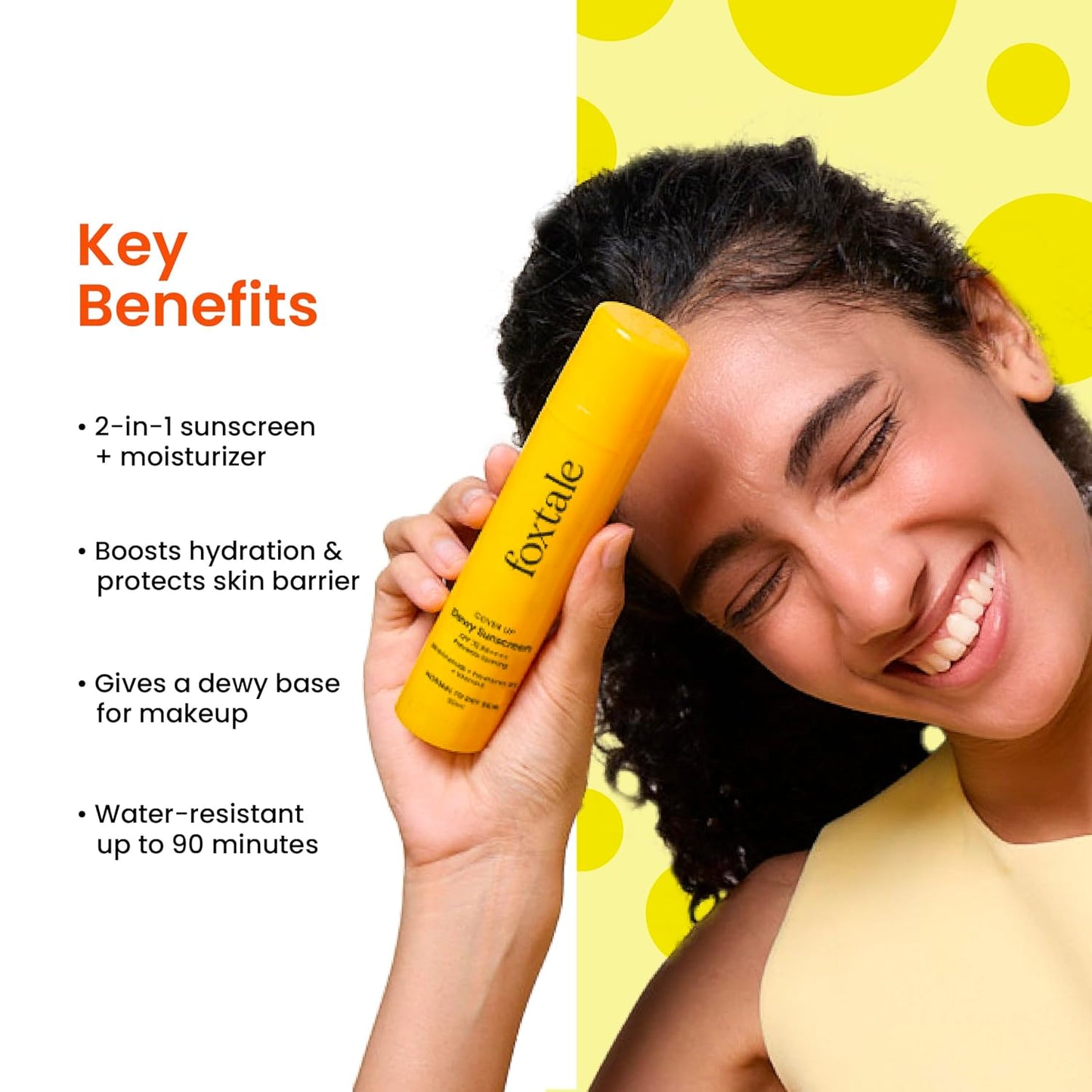 FOXTALE DEWY SPF 70 SUNSCREEN,50ML