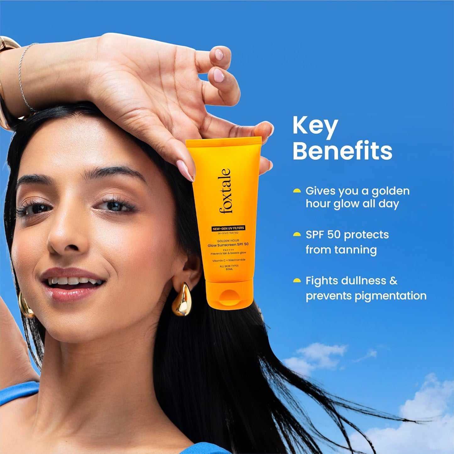 FOXTALE GLOW SUNSCEEN SPF50++++ 80ML