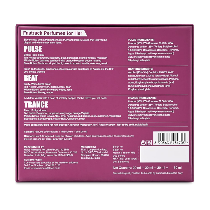 Fastrack Perfume Travel Pack 3 - For Her