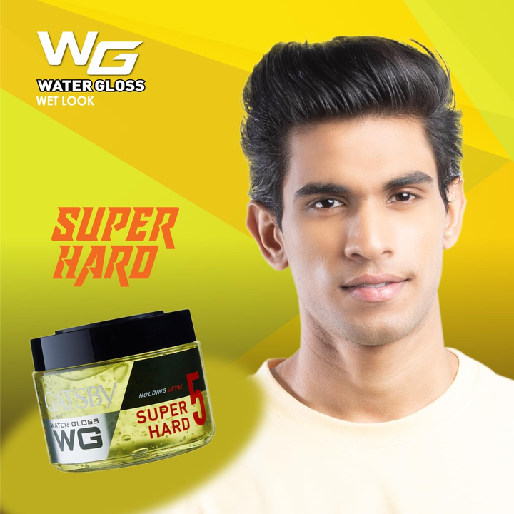 GATSBY WATERGLOSS SUPER HARD WET LOOK HOLDING POWER LEVEL 3 (150GM)