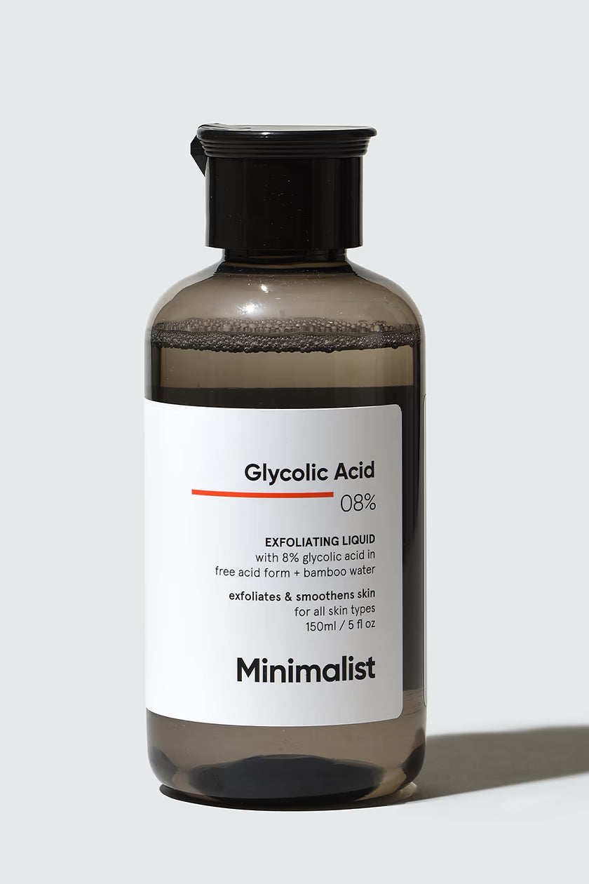 MINIMALIST GLYCOLIC ACID 08% EXFOLIATING LIQUID 150ML