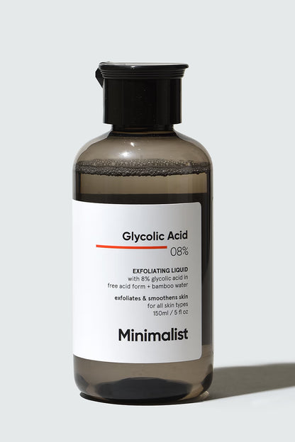 MINIMALIST GLYCOLIC ACID 08% EXFOLIATING LIQUID 150ML