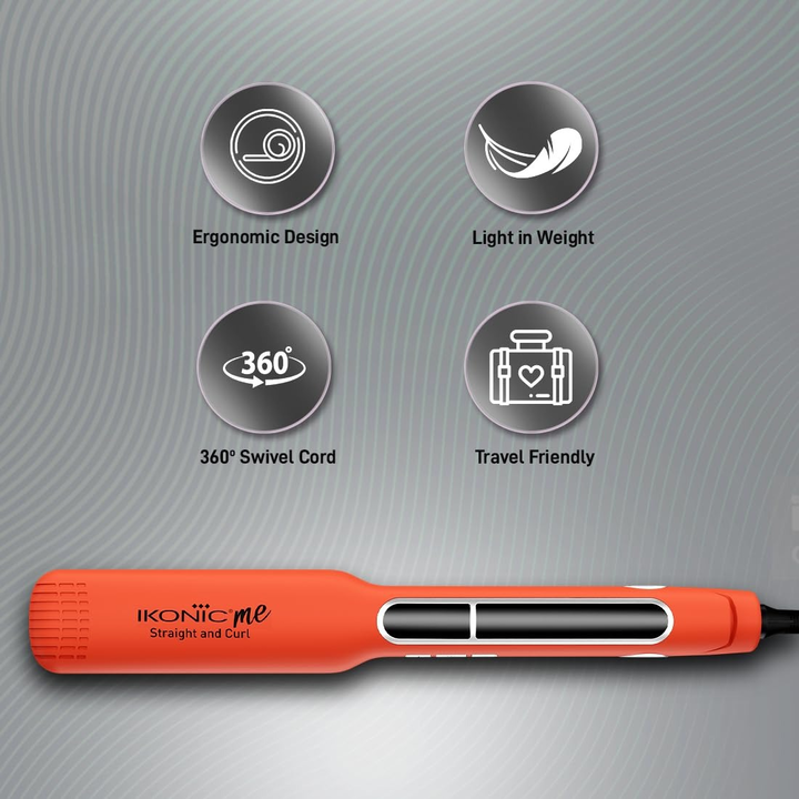 IKONIC 2 IN 1 STRAIGHT & CURL - WIDE HAIR IRON