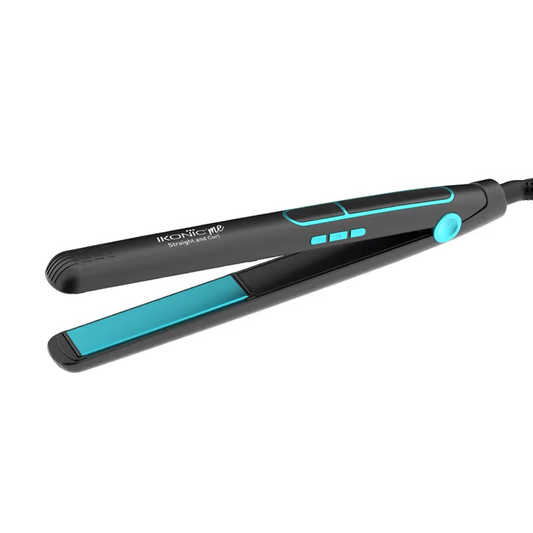 IKONIC 2 IN 1 STRAIGHT & CURL SLIM- BLACK&TEAL