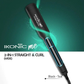 IKONIC 2 IN 1 STRAIGHT & CURL WIDE HAIR IRON- BLACK & TEAL