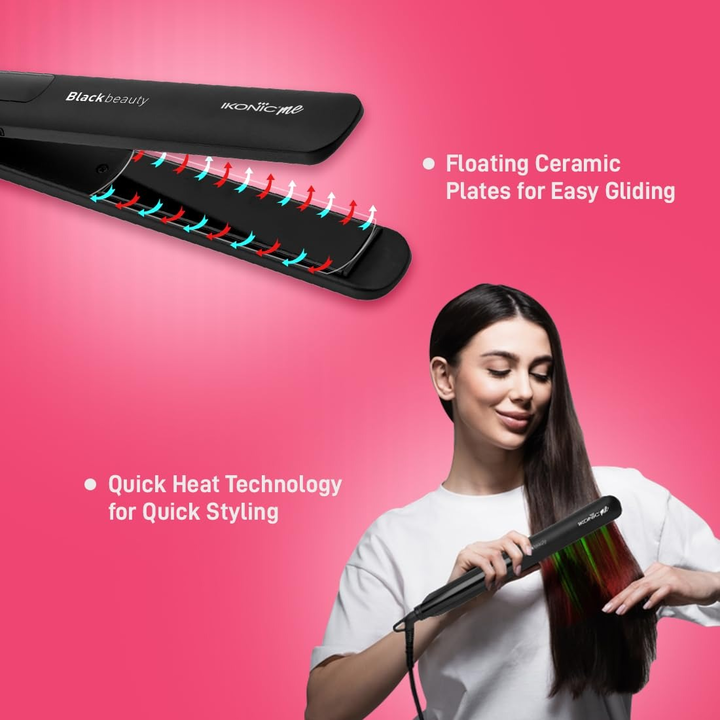 IKONIC BLACK BEAUTY HAIR IRON- BLACK