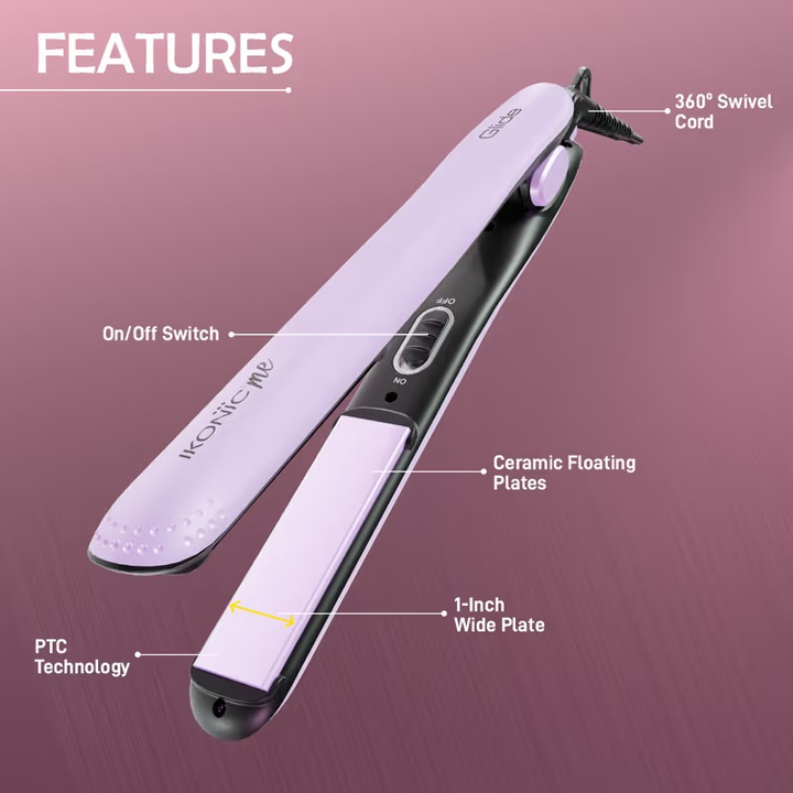 IKONIC HAIR STRAIGHTNER GLIDE-LILAC