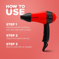 IKONIC MINI SPEEDY HAIR DRYER RED