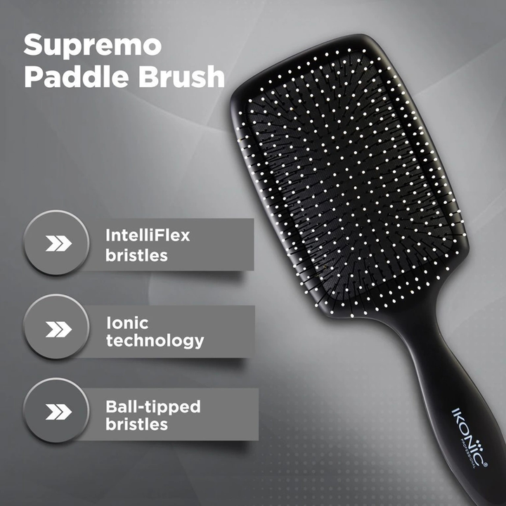 IKONIC PROFESSIONAL BIG PADDLE BRUSH BLACK