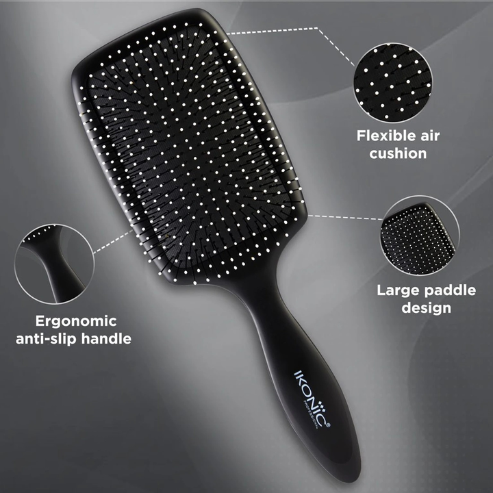 IKONIC PROFESSIONAL BIG PADDLE BRUSH BLACK