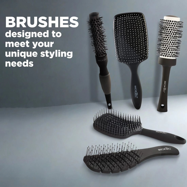 IKONIC PROFESSIONAL BIG PADDLE BRUSH BLACK
