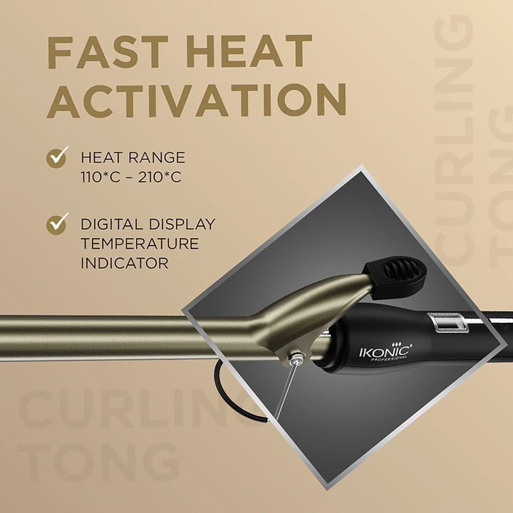 IKONIC PROFESSIONAL HAIR CURLER CURLING TONG CT- 19