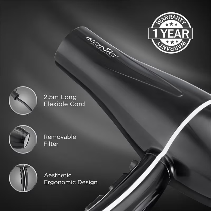 IKONIC PROFESSIONAL HAIR DRYER PRO 2100+ BLACK