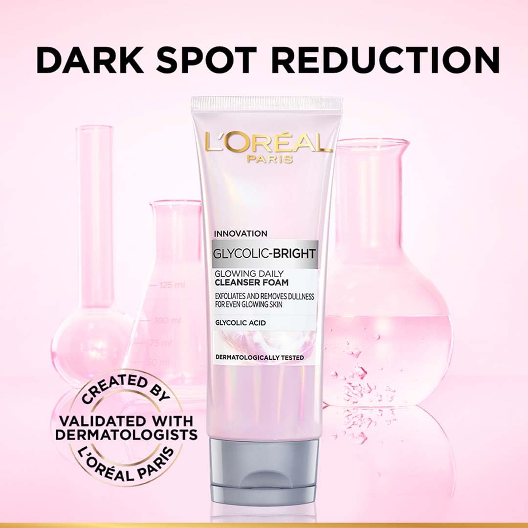 LOREAL PARIS GLYCOLIC BRIGHT CLEANSER FOAM- 50 ML