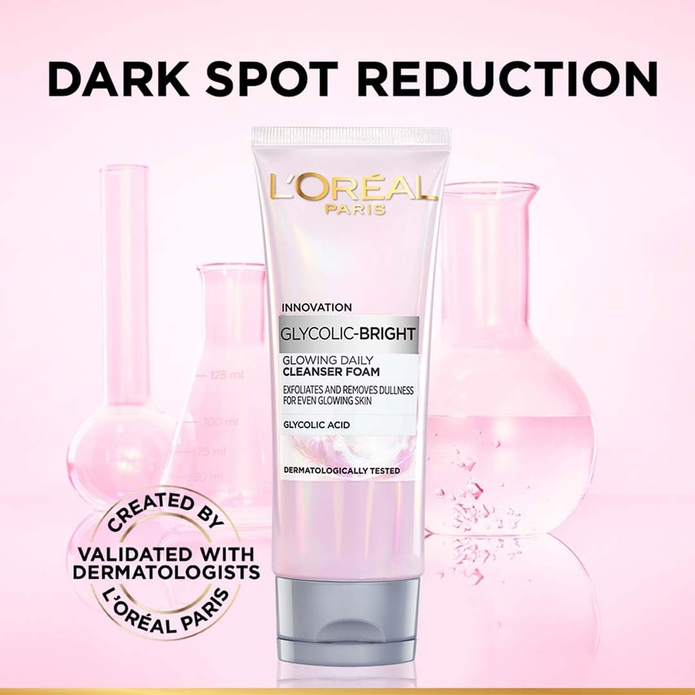 LOREAL PARIS GLYCOLIC CLEANSER FOAM- 100 ML