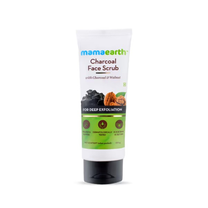 MAMAEARTH CHARCOAL FACE SCRUB 100GM