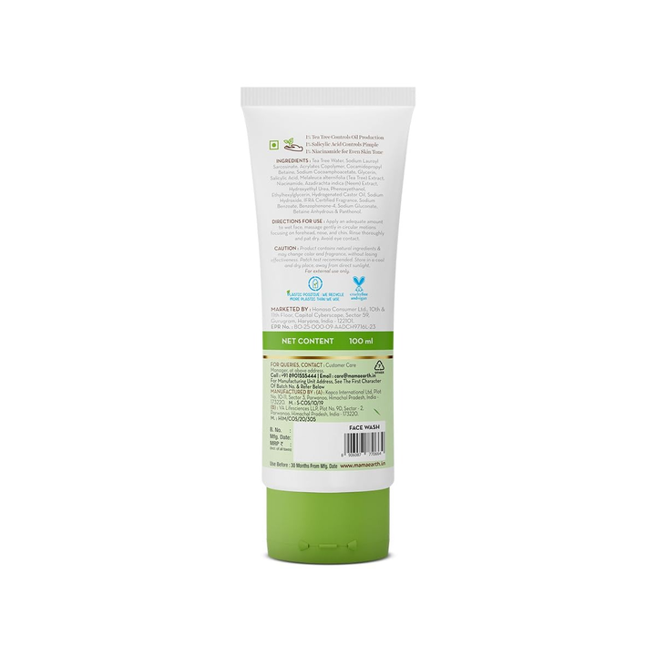 MAMA EARTH ME TEA TREE FACE WASH 100ML
