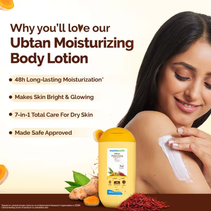 MAMAEARTH UBTAN MOITURIZING BODY LOTION 100ML