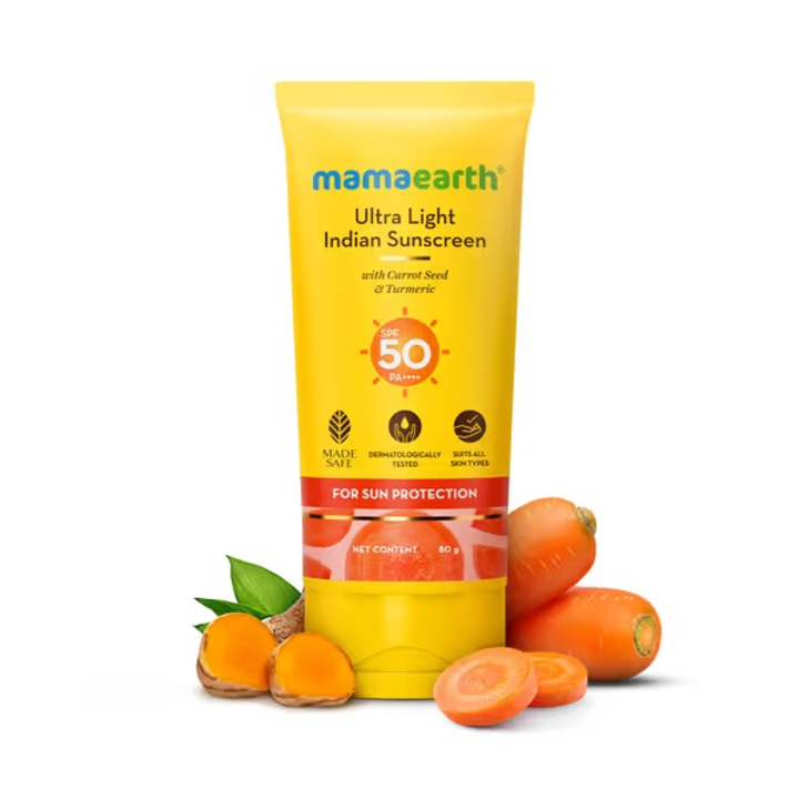 MAMAEARTH ULTRALIGHT INDIAN SUNSCREEN SPF 50 80G