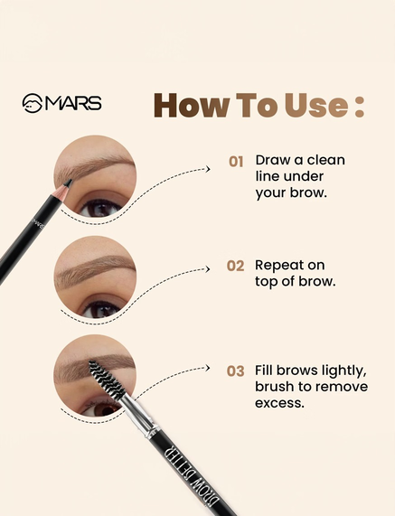 MARS BROW BETTER EYEBROW PENCIL 01 BLACK - 1.4G