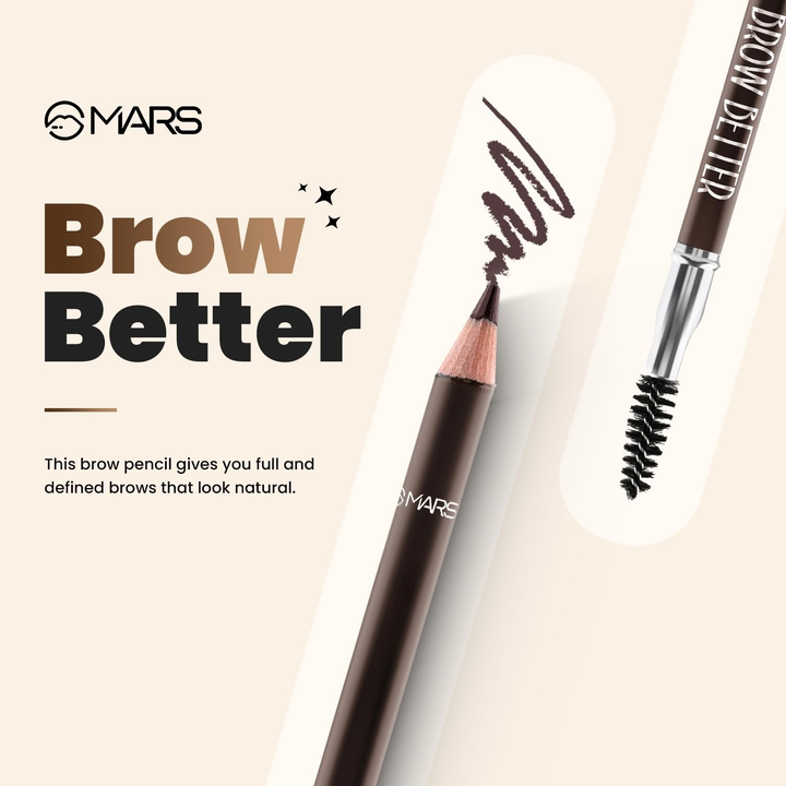 MARS BROW BETTER EYEBROW PENCIL 02 DARK BROWN - 1.4G