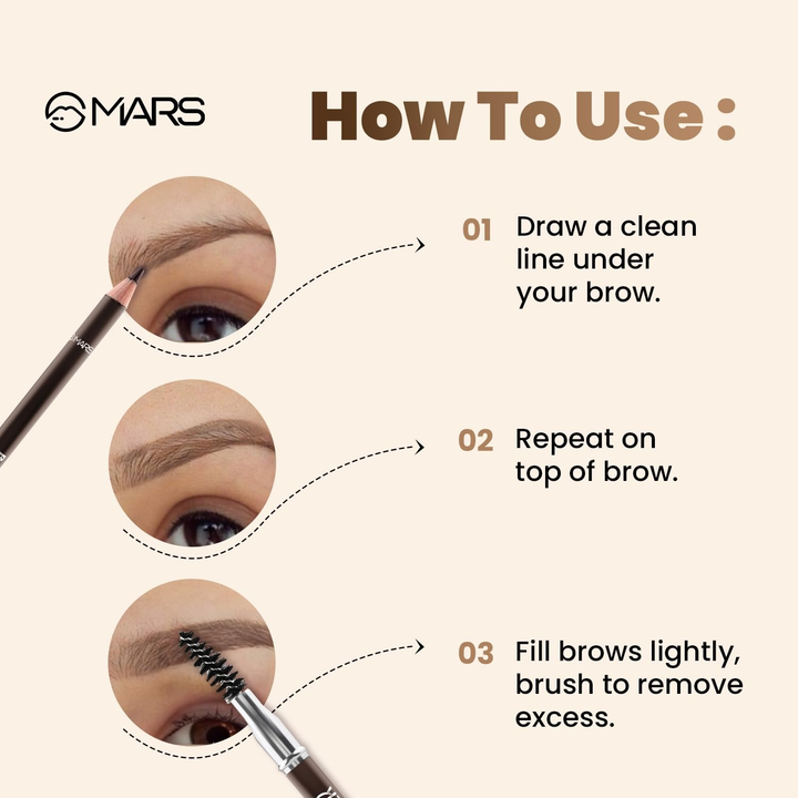 MARS BROW BETTER EYEBROW PENCIL 02 DARK BROWN - 1.4G