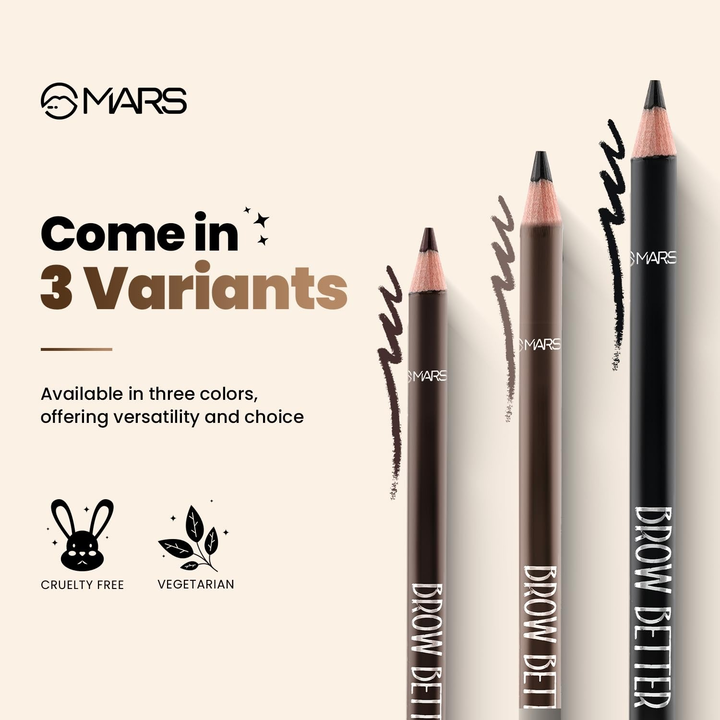 MARS BROW BETTER EYEBROW PENCIL 02 DARK BROWN - 1.4G