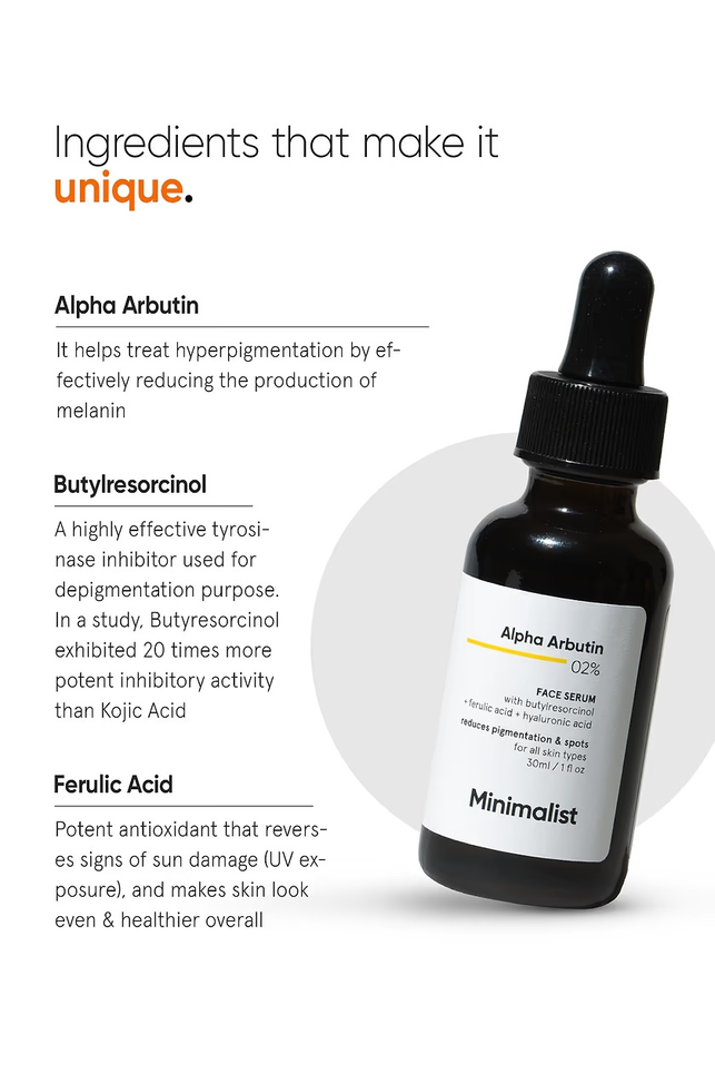 MINIMALIST ALPHA ARBUTIN 0.2% FACE SERUM 30ML