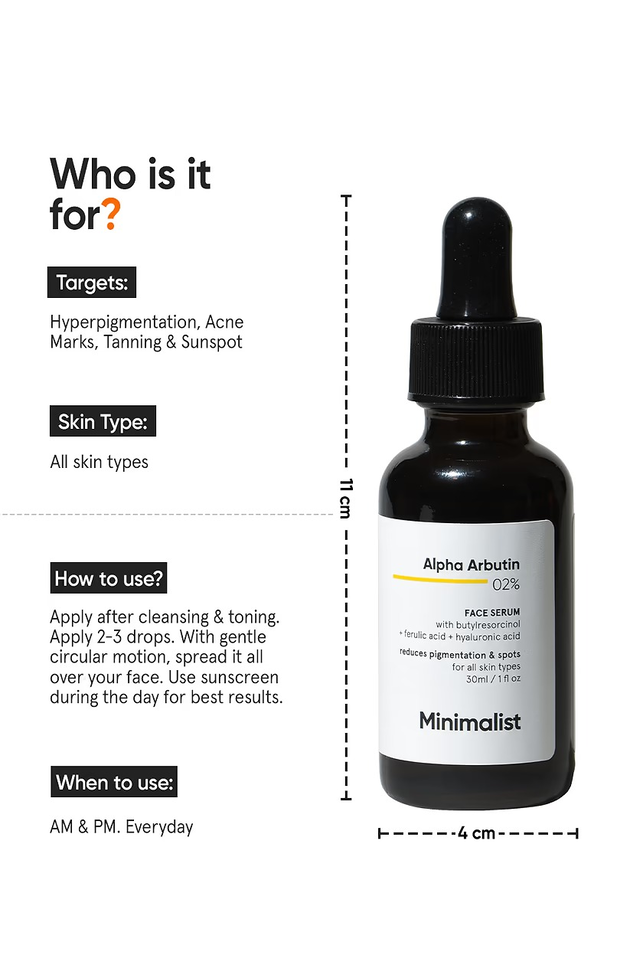 MINIMALIST ALPHA ARBUTIN 0.2% FACE SERUM 30ML