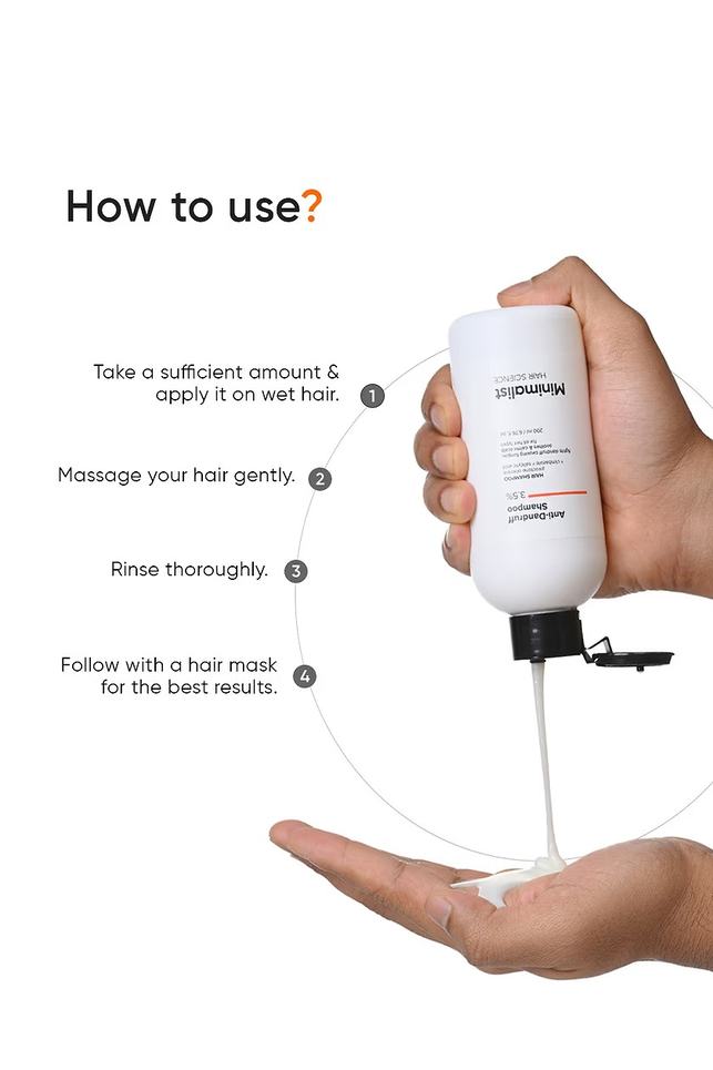 MINIMALIST ANTI DANDRUFF SHAMPOO 3.5% 200 GM