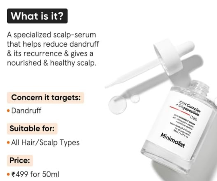 MINIMALIST CPH ,OLIGOPEPTIDE ANTI DANDRUFF SERUM 50ML