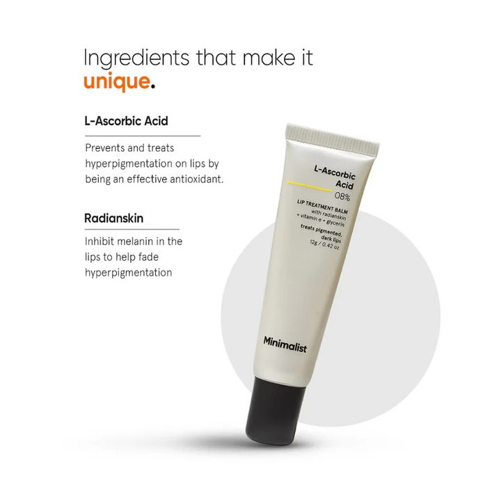 MINIMALIST L-ASCORBIC ACID 08% LIP TREATMENT BALM 12G