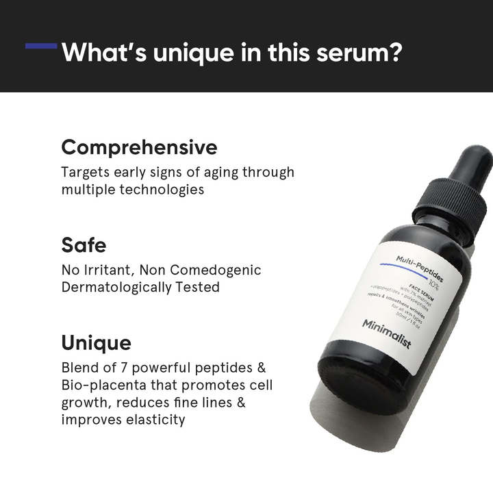 MINIMALIST MULTI PEPTIDES 10% FACE SERUM- 30 ML
