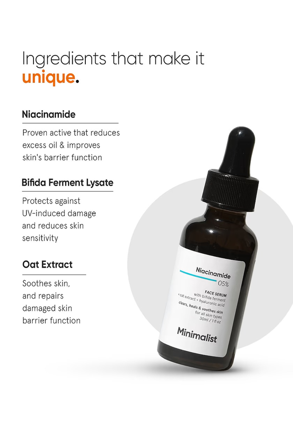 MINIMALIST NIACINAMIDE 5% FACE SERUM 30ML