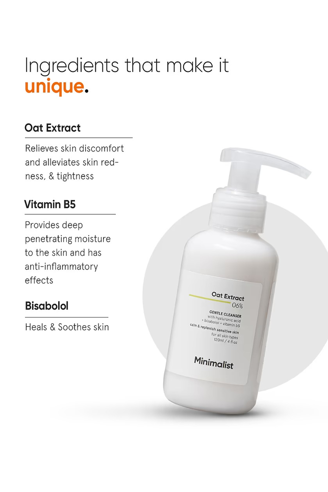 MINIMALIST OAT EXTRACT 6% CLEANSER 120 ML