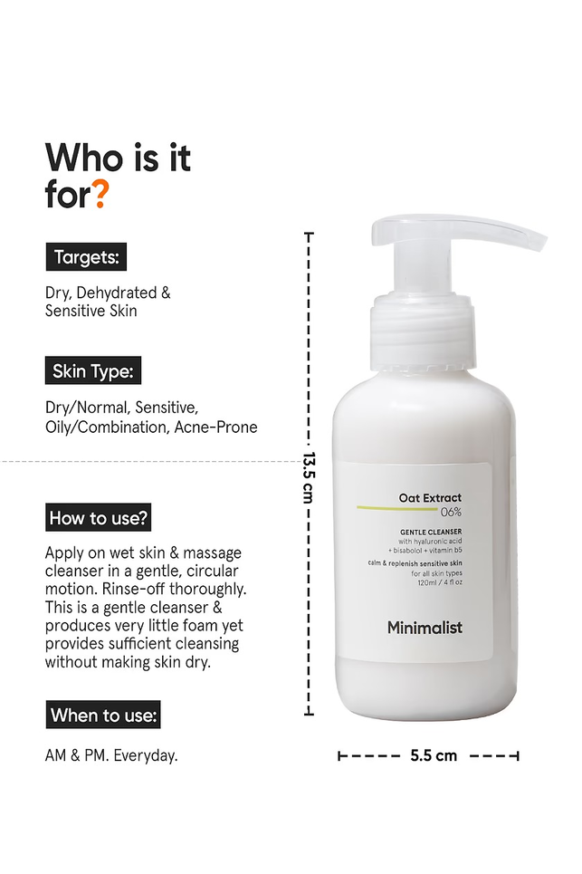 MINIMALIST OAT EXTRACT 6% CLEANSER 120 ML