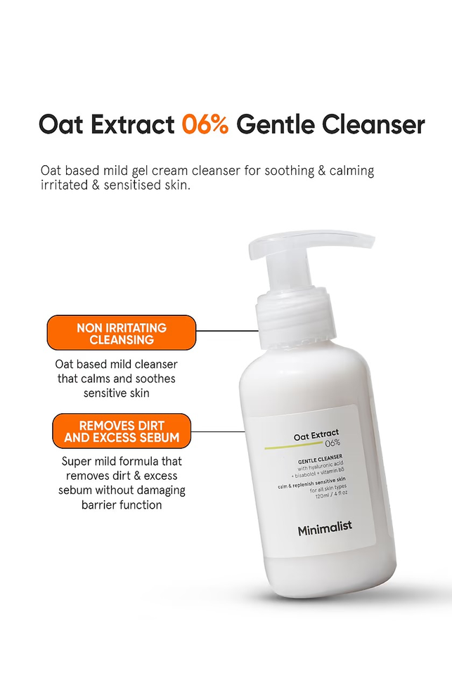 MINIMALIST OAT EXTRACT 6% CLEANSER 120 ML