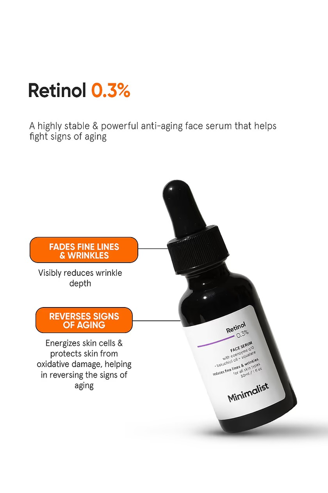 MINIMALIST RETINOL 0.3% FACE SERUM+Q10 30ML