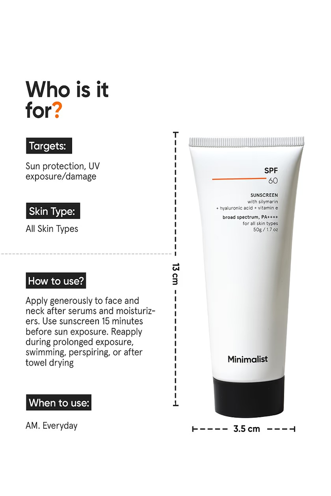 MINIMALIST SPF 60 SUNSCREEN WITH SILYMARIN 50G
